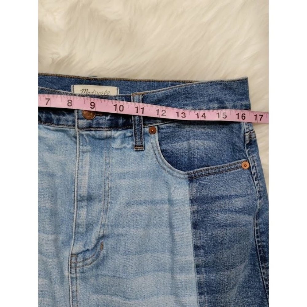 Madewell Womens Two Tone 5-Pockets Design Mini Denim Skirt Blue Size 31 - Picture 10 of 12